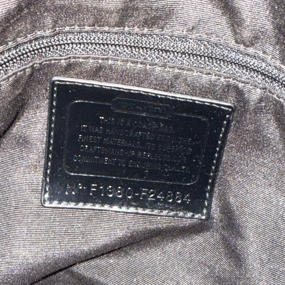 Coach Signature Stripe Python Carryall Handbag Black  H1380-F24884 - Picture 6 of 9